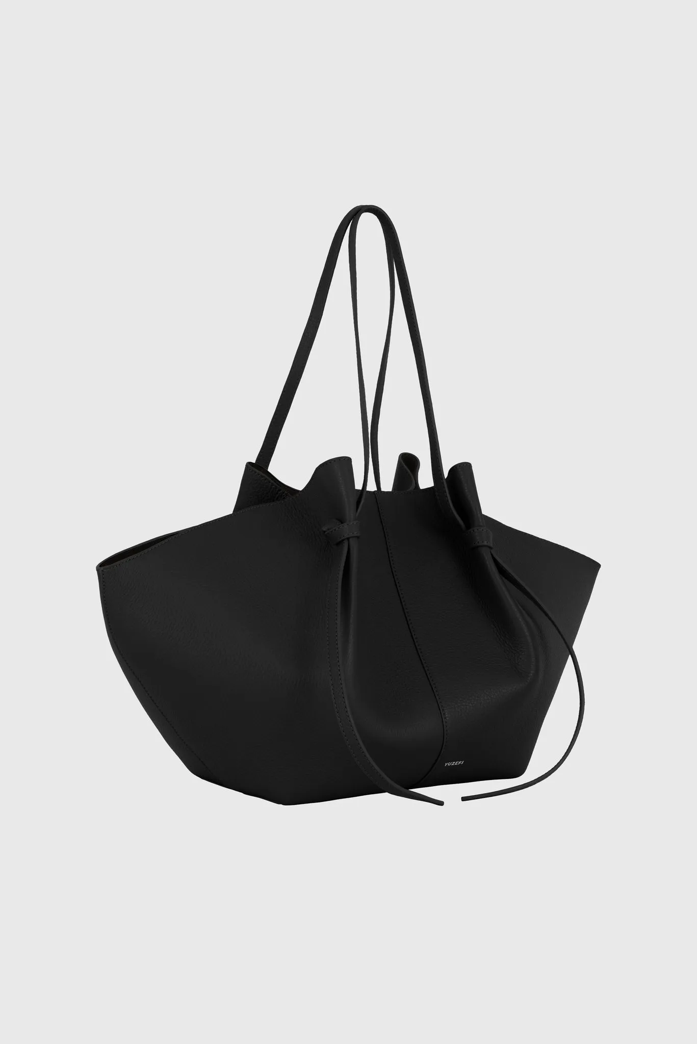 Large Mochi Black Pebbled Grained