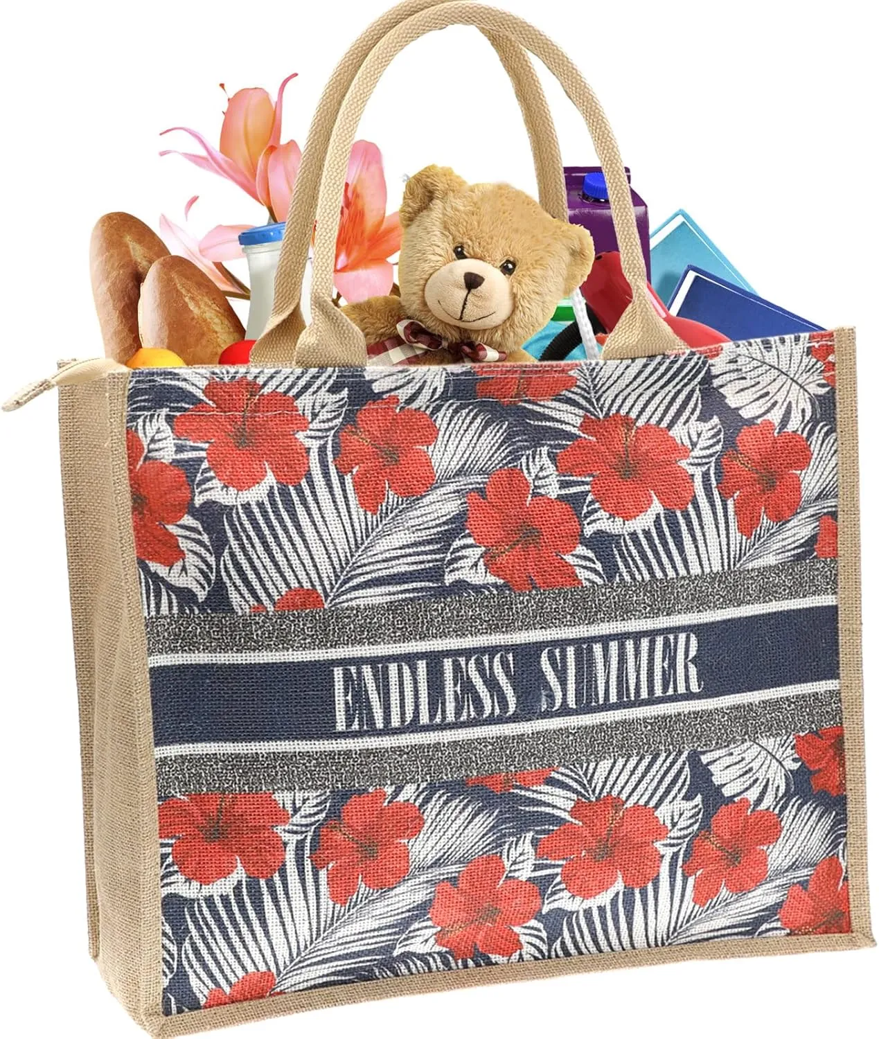 Large Straw Tote Bag for Women Rattan Woven Straw Beach Bag Purse Colored Stripe Shoulder Bags Handbag Summer