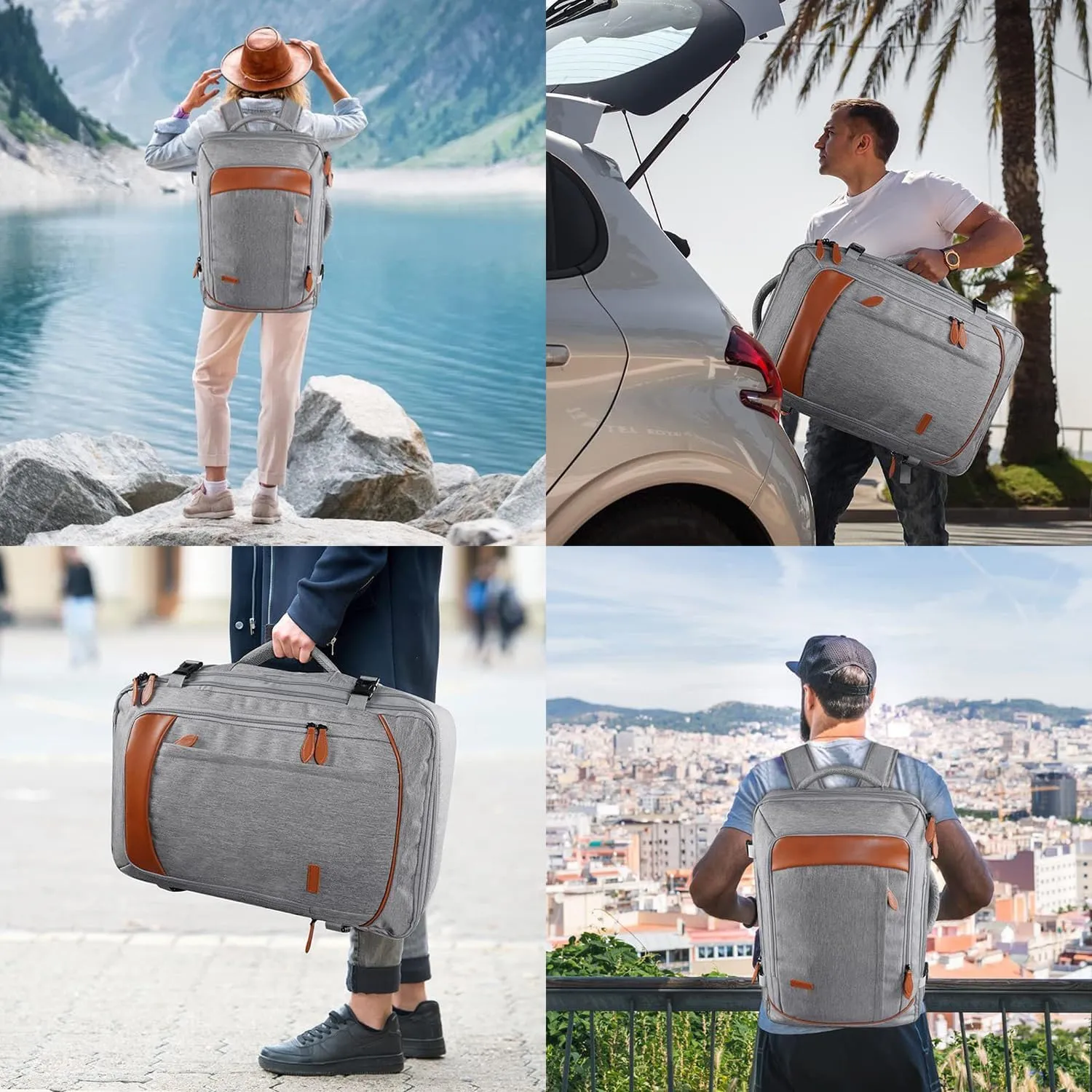 Large Travel Backpack for Women, 42L Carry on Backpack Flight Approved, TSA Laptop Backpacks with 4 Packing Cubes, Large Suitcase Luggage Daypack Business Overnight Trips Weekend Bag,E