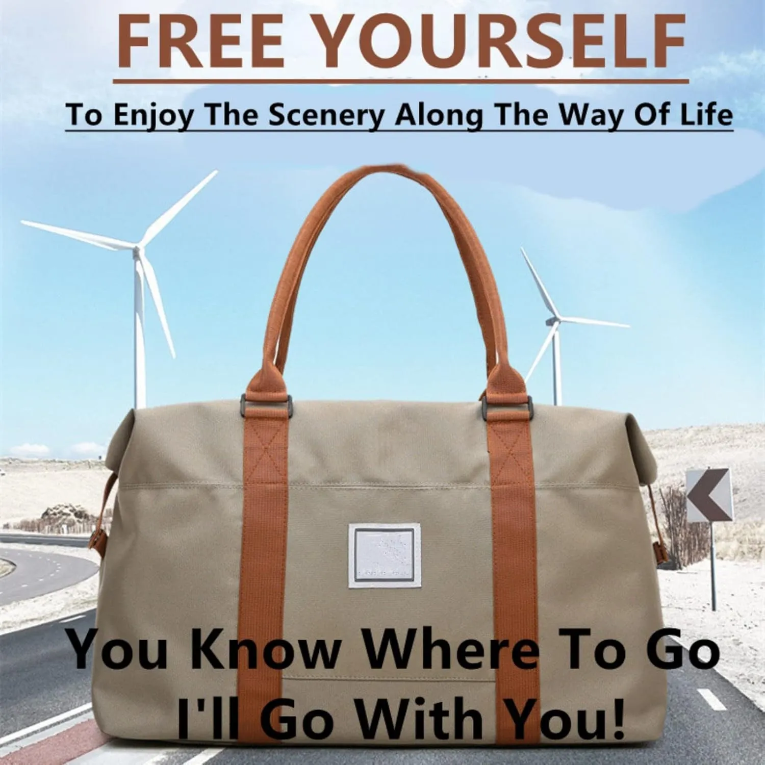 Large Travel Tote Bag, Expandable Gym Bags, Dry/Wet Separation Weekend Travel Duffel Bags, Waterproof Overnight Bags