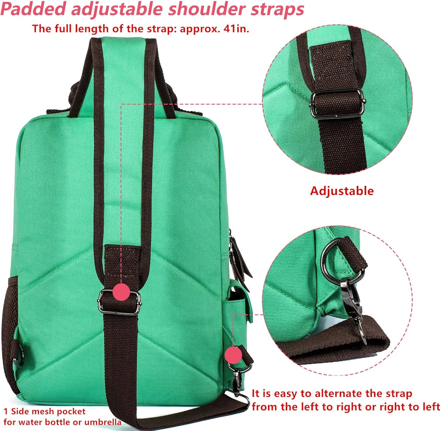 Leaper Retro Crossbody Bag Sling Bag Canvas Messenger Bag for Men Women Shoulder Bag Crossbody Handbags Satchel Travel Bag