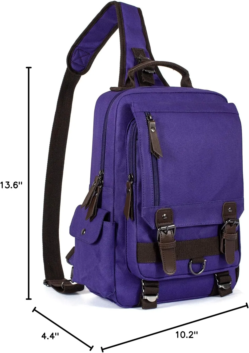 Leaper Retro Crossbody Bag Sling Bag Canvas Messenger Bag for Men Women Shoulder Bag Crossbody Handbags Satchel Travel Bag