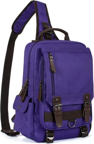 Leaper Retro Crossbody Bag Sling Bag Canvas Messenger Bag for Men Women Shoulder Bag Crossbody Handbags Satchel Travel Bag