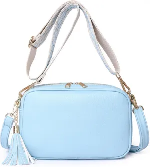 Leather Crossbody Bag for Women, Small Camera Purse Soft Shoulder Handbag Lightweight Evening Purse