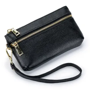 Leather Grocery Carrying Clutch Korean Style Purses