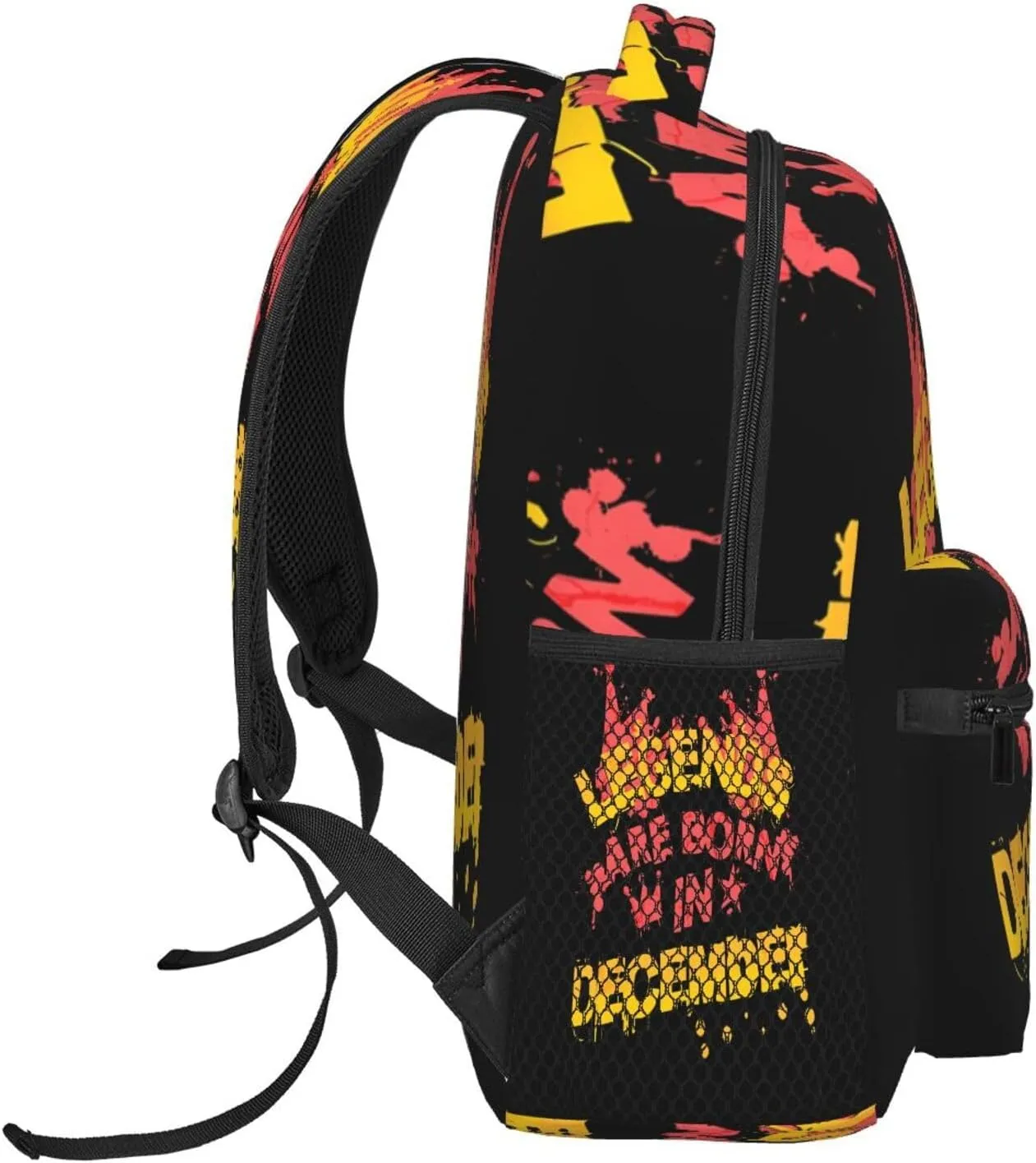 Legends are born in December Casual Backpack Sport Backpacks Work Travel Rucksack Lightweight Laptop Daypack Adjustable Straps Bags with Pockets for Cycling Hiking