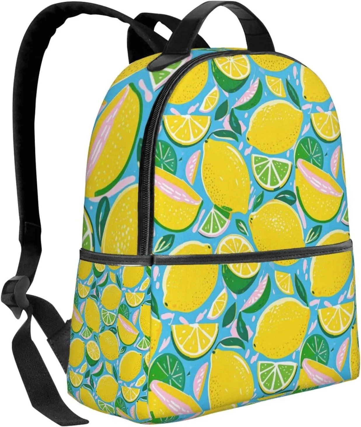 Lemon and Lime Refreshing Adult Backpacks 14 Inch Laptop Backpack Double Shoulder Bag for Work Travel Gifts