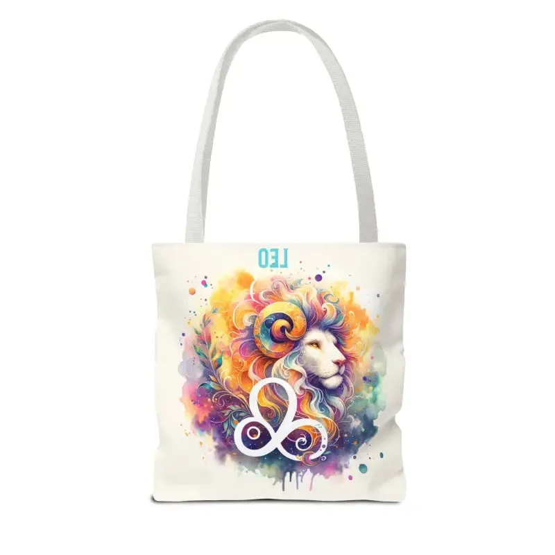 Leo Zodiac Tote Bag with Black Cotton Handles