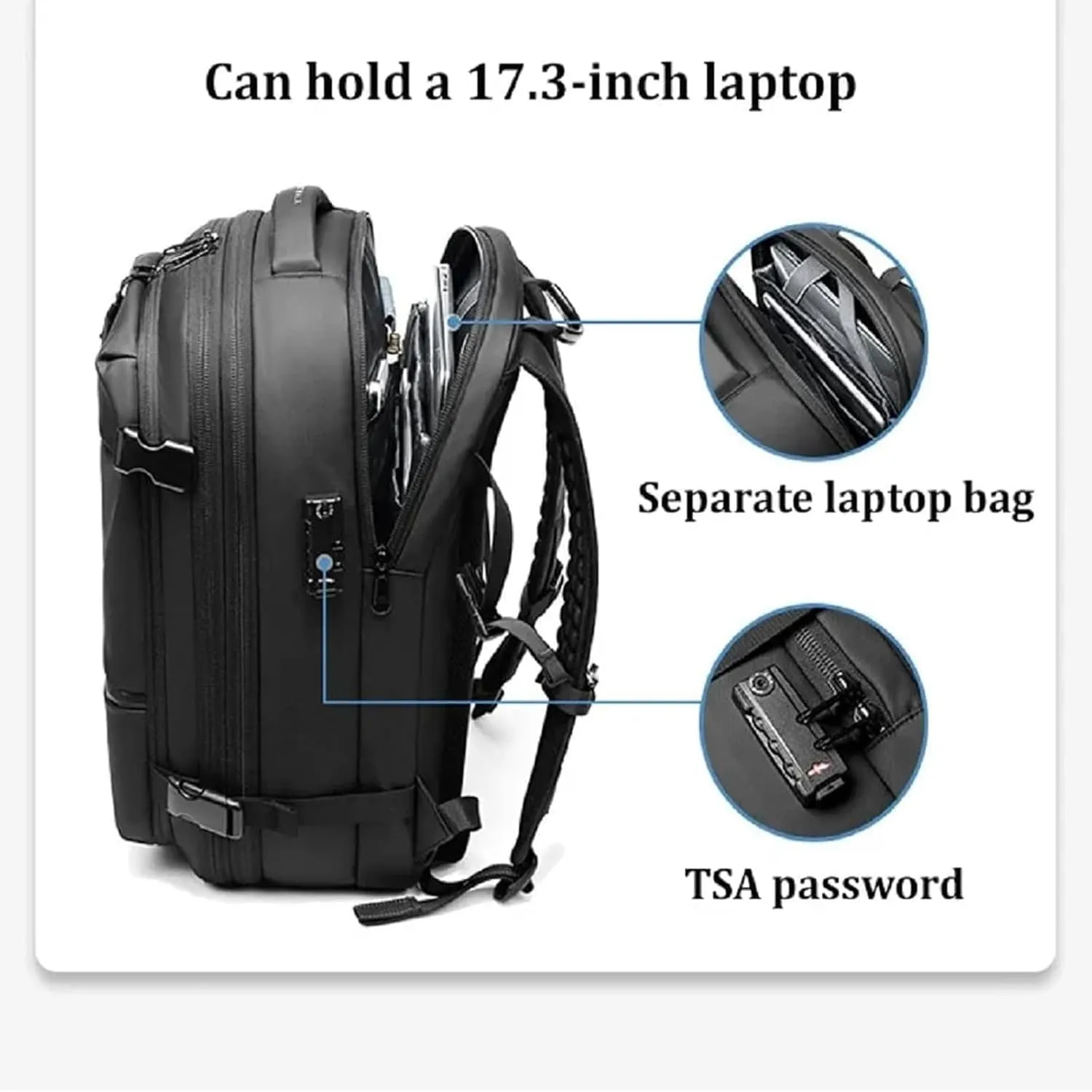 Levette Backpack,Levettevac Mochila,Levettevac Backpack,Vacuum Compression Travel 60l Expandable Large Capacity Pack (B)