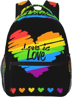 Lgbt Rainbow Gay Pride Flag Love Is Love Pride Month Backpacks 15 Inch Laptop Backpack Multipurpose Double Shoulder Bag For Men Women Gifts