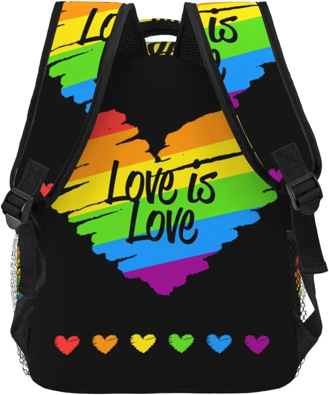 Lgbt Rainbow Gay Pride Flag Love Is Love Pride Month Backpacks 15 Inch Laptop Backpack Multipurpose Double Shoulder Bag For Men Women Gifts