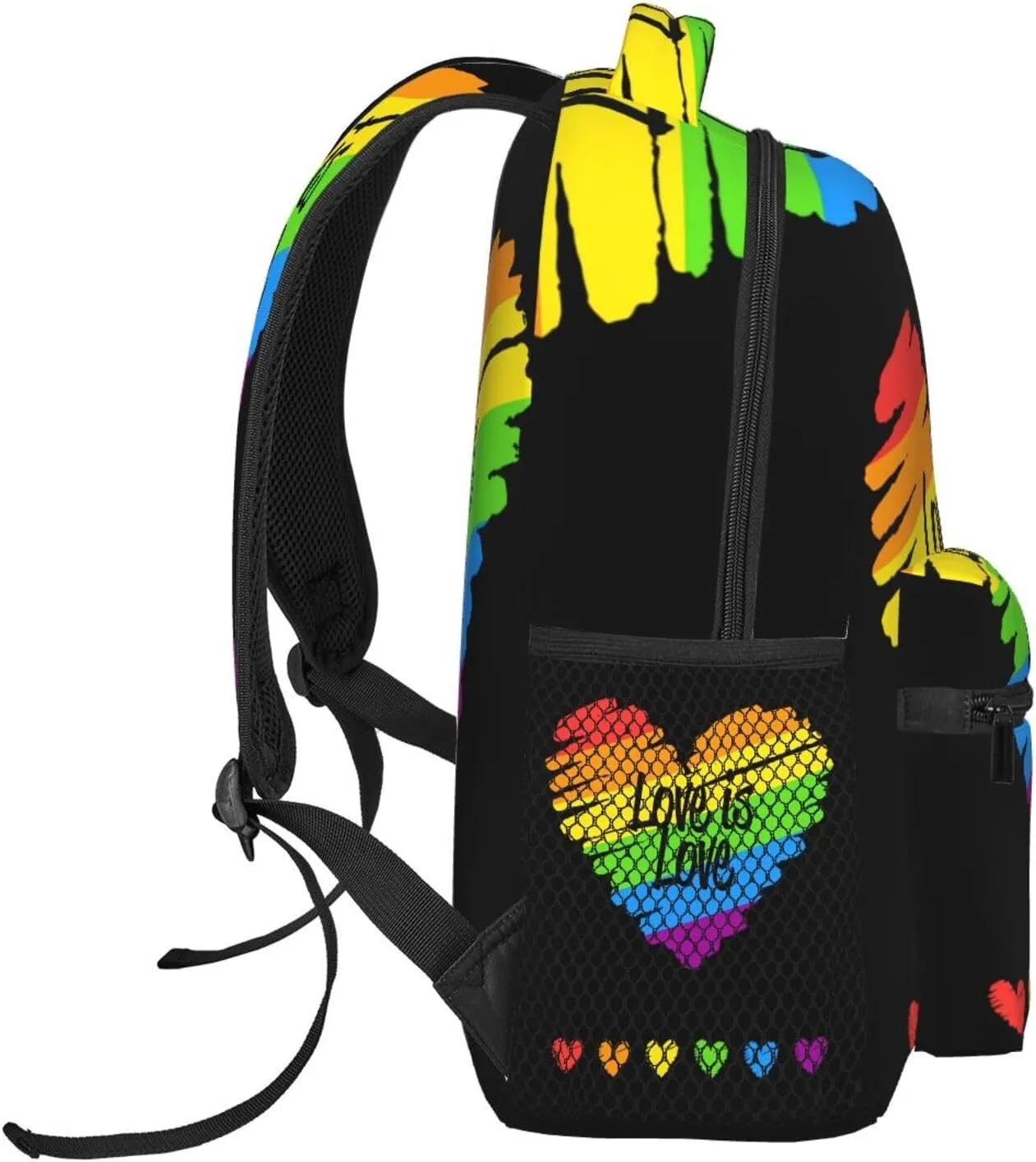 Lgbt Rainbow Gay Pride Flag Love Is Love Pride Month Backpacks 15 Inch Laptop Backpack Multipurpose Double Shoulder Bag For Men Women Gifts