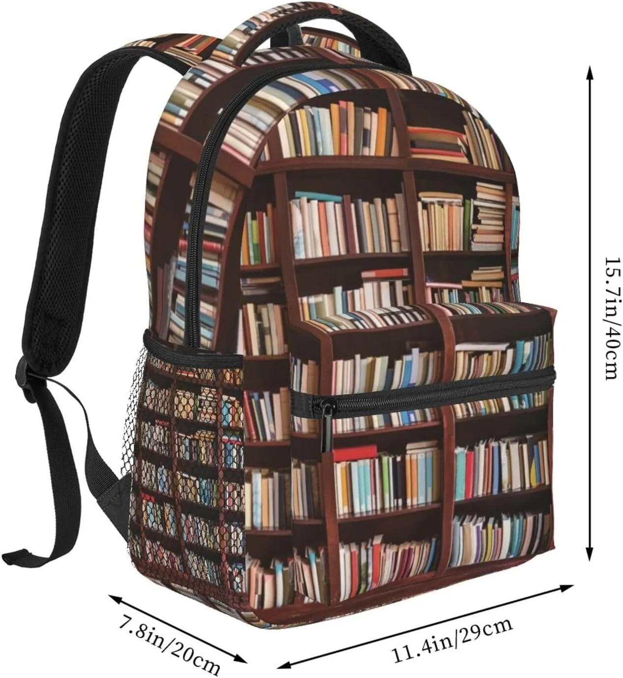 Library Book Backpack,Cute Bookbags Laptop Bag Shoulder Bags Travel Hiking Camping Daypack for Men Women