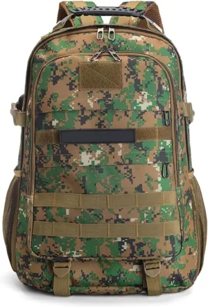 Light tactical backpack, College backpacks，USB charging port， Hiking/climbing/camping/outdoor travel backpack (Camouflage green)