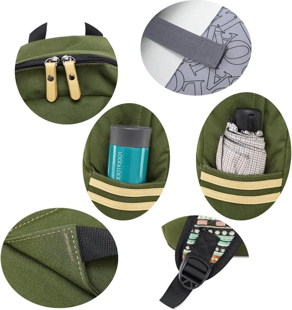 Lightweight Kids Backpacks for School Bag Canvas Small Travel Backpacks for Women Girls Boys Bookbag Toddler Back Pack