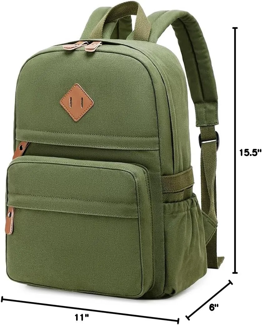 Lightweight Kids Backpacks for School Bag Canvas Small Travel Backpacks for Women Girls Boys Bookbag Toddler Back Pack