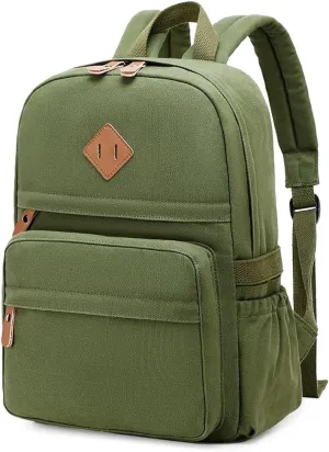 Lightweight Kids Backpacks for School Bag Canvas Small Travel Backpacks for Women Girls Boys Bookbag Toddler Back Pack