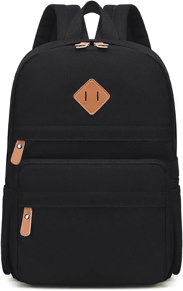 Lightweight Kids Backpacks for School Bag Canvas Small Travel Backpacks for Women Girls Boys Bookbag Toddler Back Pack