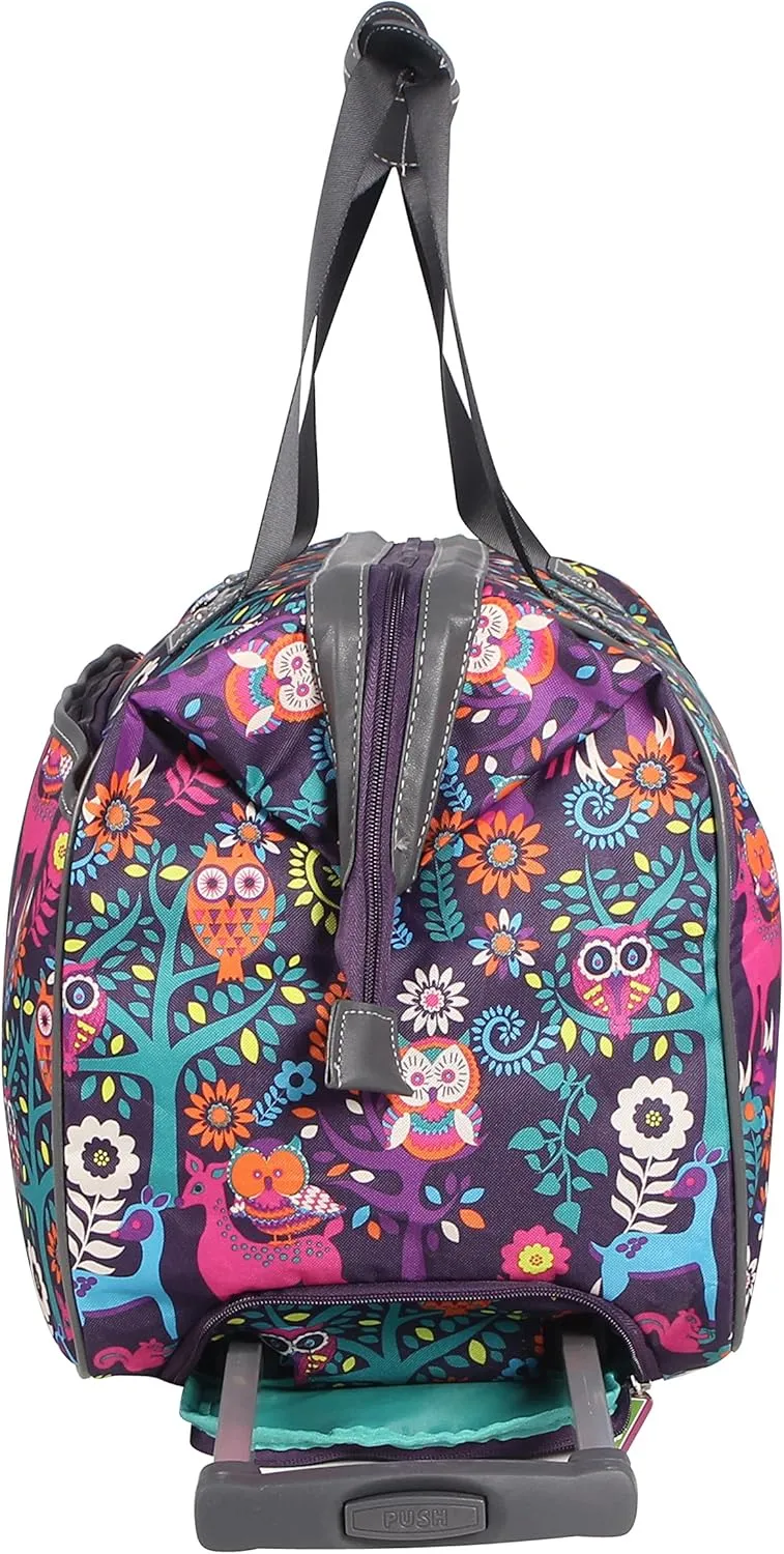 Lily Bloom Wheeled Duffel Bag (22in, Wildwoods)