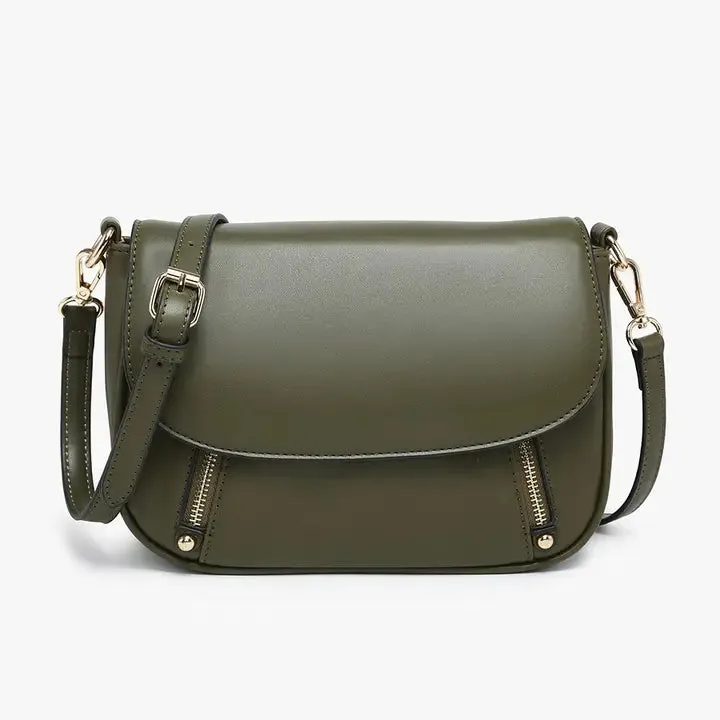 Lindsay Dual Zip Flapover Crossbody