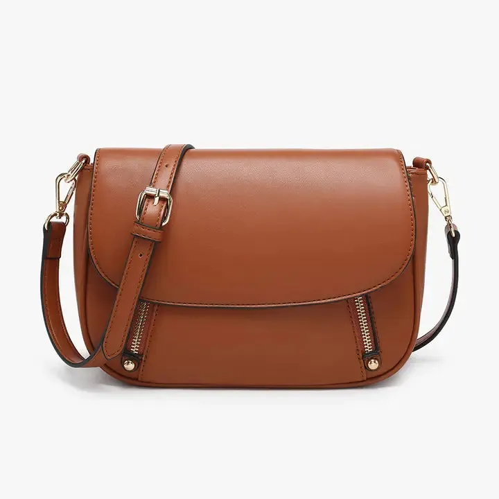 Lindsay Dual Zip Flapover Crossbody