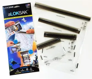 LOKSAK aLOKSAK Ultimate Waterproof Storage Bags | Resealable Clear Pouches | Multi-Size Protective Sleeves | Airtight Seal for Electronics, Documents & Valuables