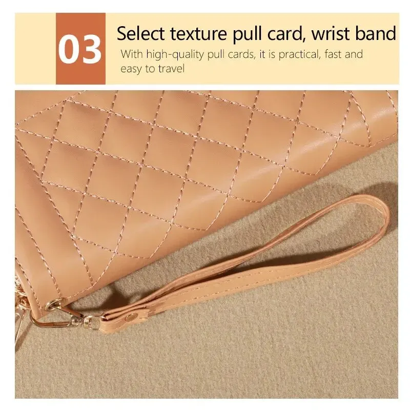 Long Women's Wallet Female Purses Tassel Coin Purse Card Holder Wallets Double Zipper Pu Leather Clutch Luxury Money Phone Bag