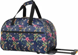 LUCAS Designer Carry On Luggage Collection - Lightweight Pattern 22 Inch Duffel Bag- Weekender Overnight Business Travel Suitcase with 2- Rolling Wheels (Peach)