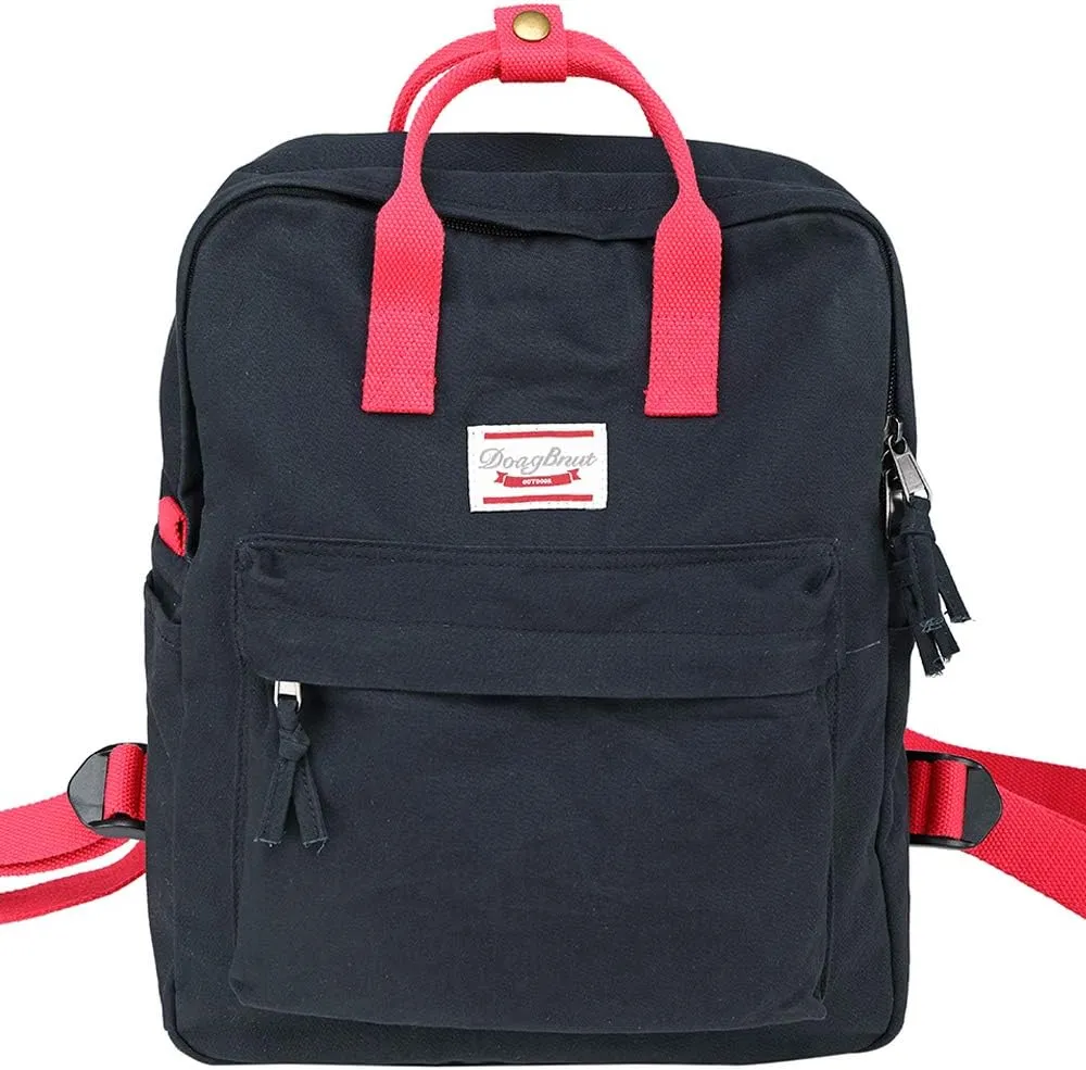 LuckyZ Backpacks Womens Casual Bookbags Lightweight Cloth Canvas Backpack School Bag Travel Daypack Medium Handbag Purse