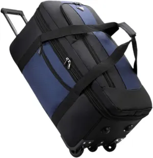 Luggage Wheeled Duffel Bag Wheeled Travel Duffel Bag Oxford Cloth Multipurpose Rolling Travel Bag Men Outdoor Traveling Picnic Carry on luggage(Blue)