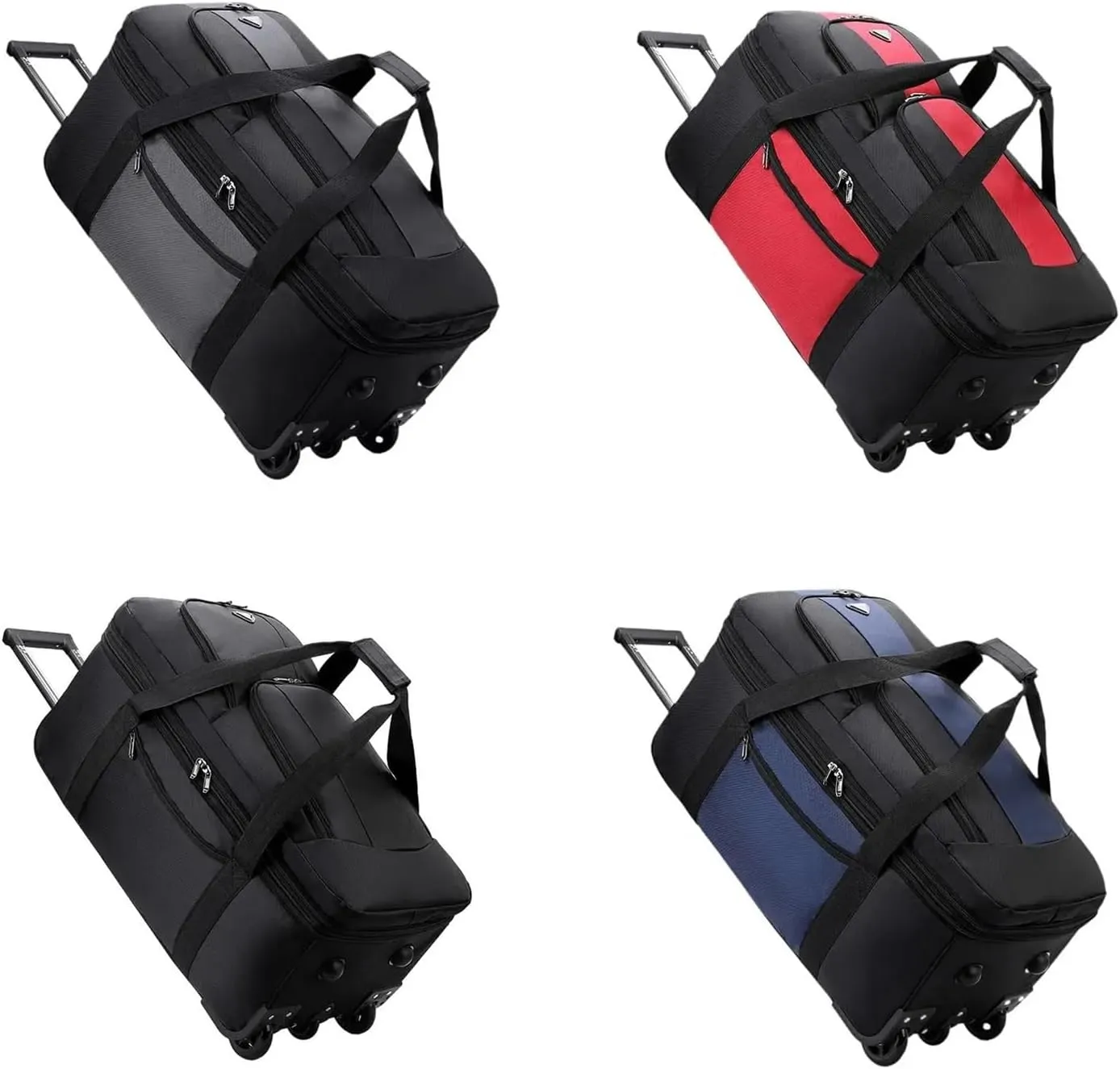 Luggage Wheeled Duffel Bag Wheeled Travel Duffel Bag Oxford Cloth Multipurpose Rolling Travel Bag Men Outdoor Traveling Picnic Carry on luggage(Gray)