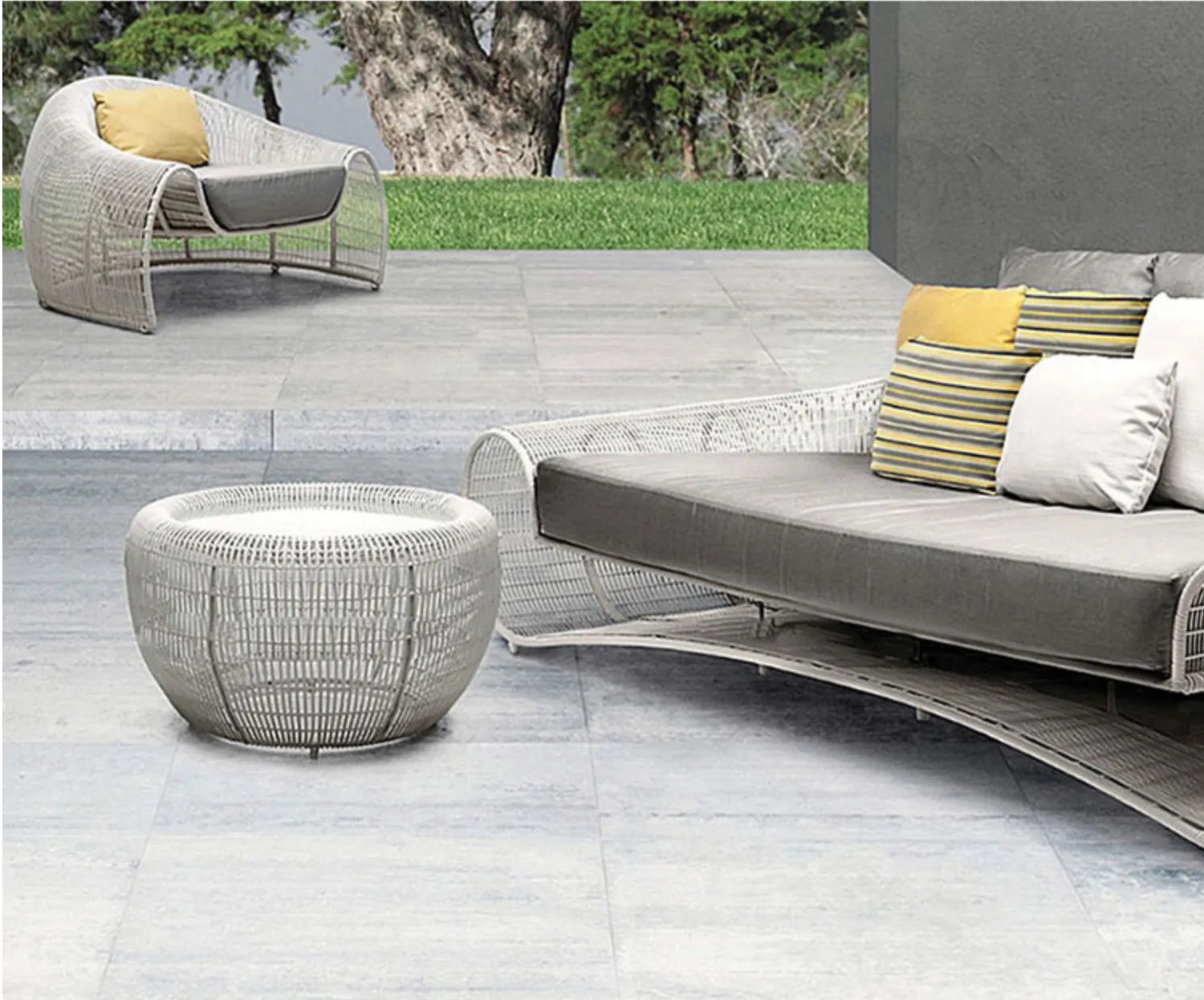 Luxury Plus Furniture - Nordic Rattan Designer Chairs   Coffee Table - Mix & Match (Balcony, Patio, Courtyard)