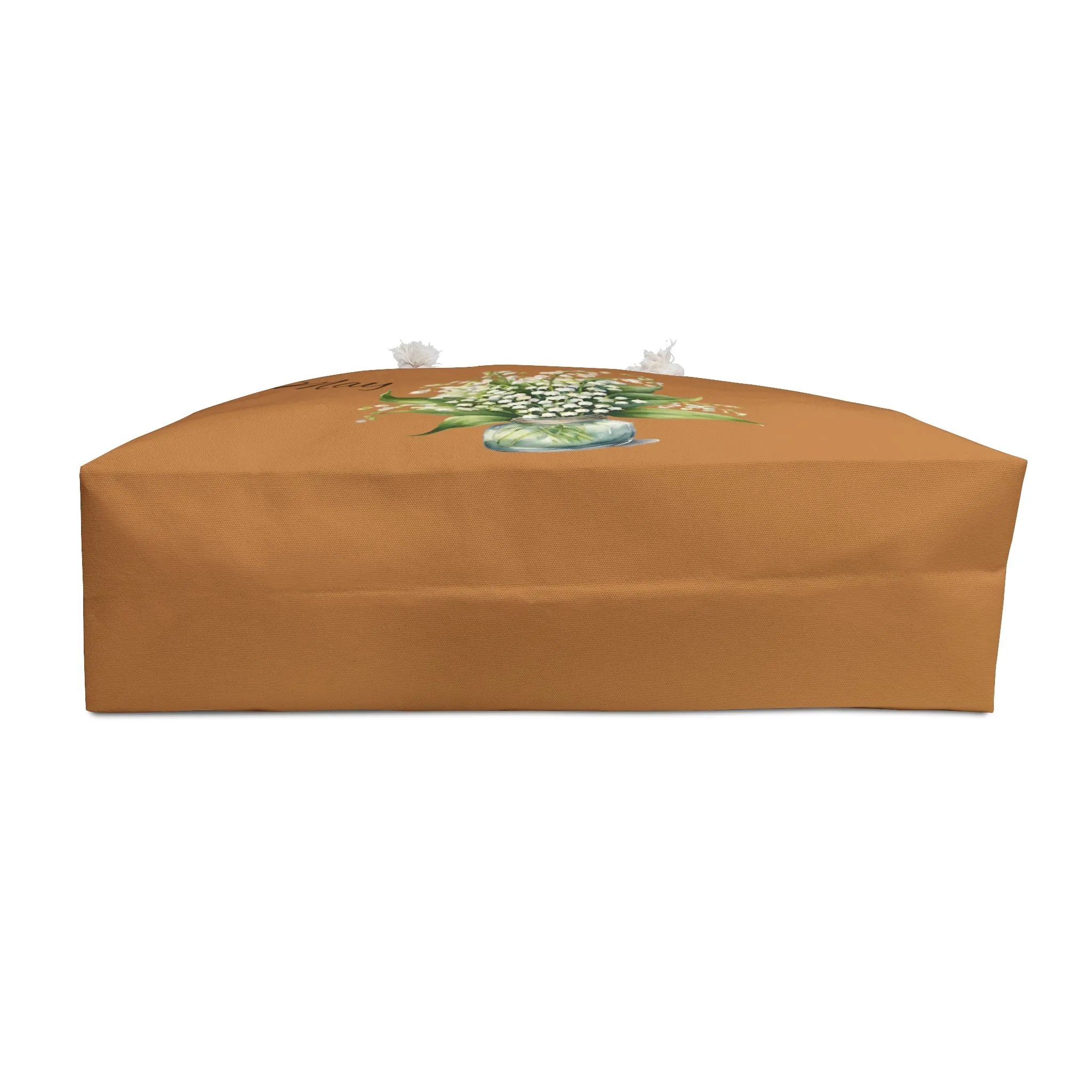 May Boho Weekender Bag, Flower of the Month, Birth Flower, Lily of the Valley