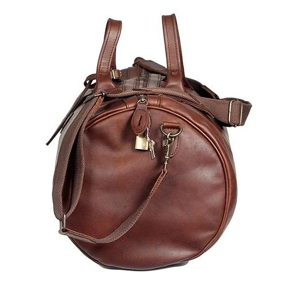 Melvill & Moon Leather Short Safari Duffel Bag | Brown