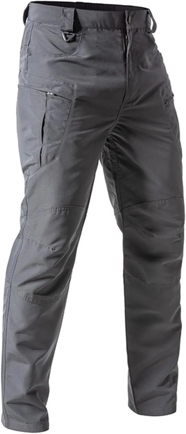 Mens Tactical Pants Waterproof Ripstop Baggy Camo Cargo Pants Quick Dry Hiking Carpenter Work Pant Multi Pockets
