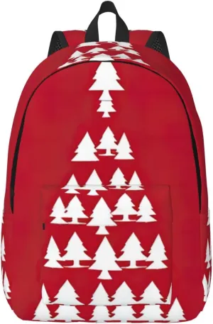 Merry Christmas Birch Tree Canvas Casual Lightweight Duffel Bag, Fashion Duffel Bag, Unisex Travel Backpack