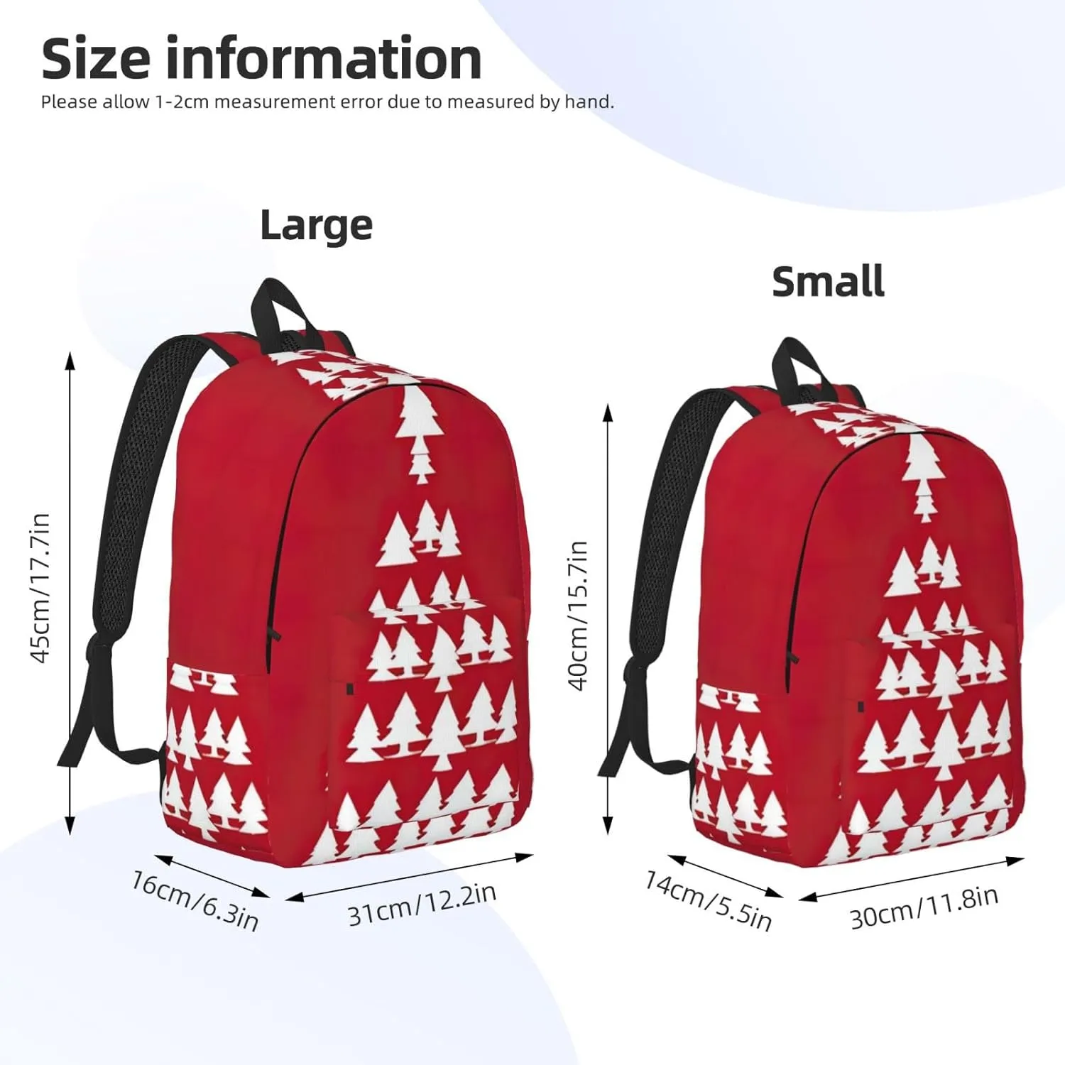 Merry Christmas Birch Tree Canvas Casual Lightweight Duffel Bag, Fashion Duffel Bag, Unisex Travel Backpack
