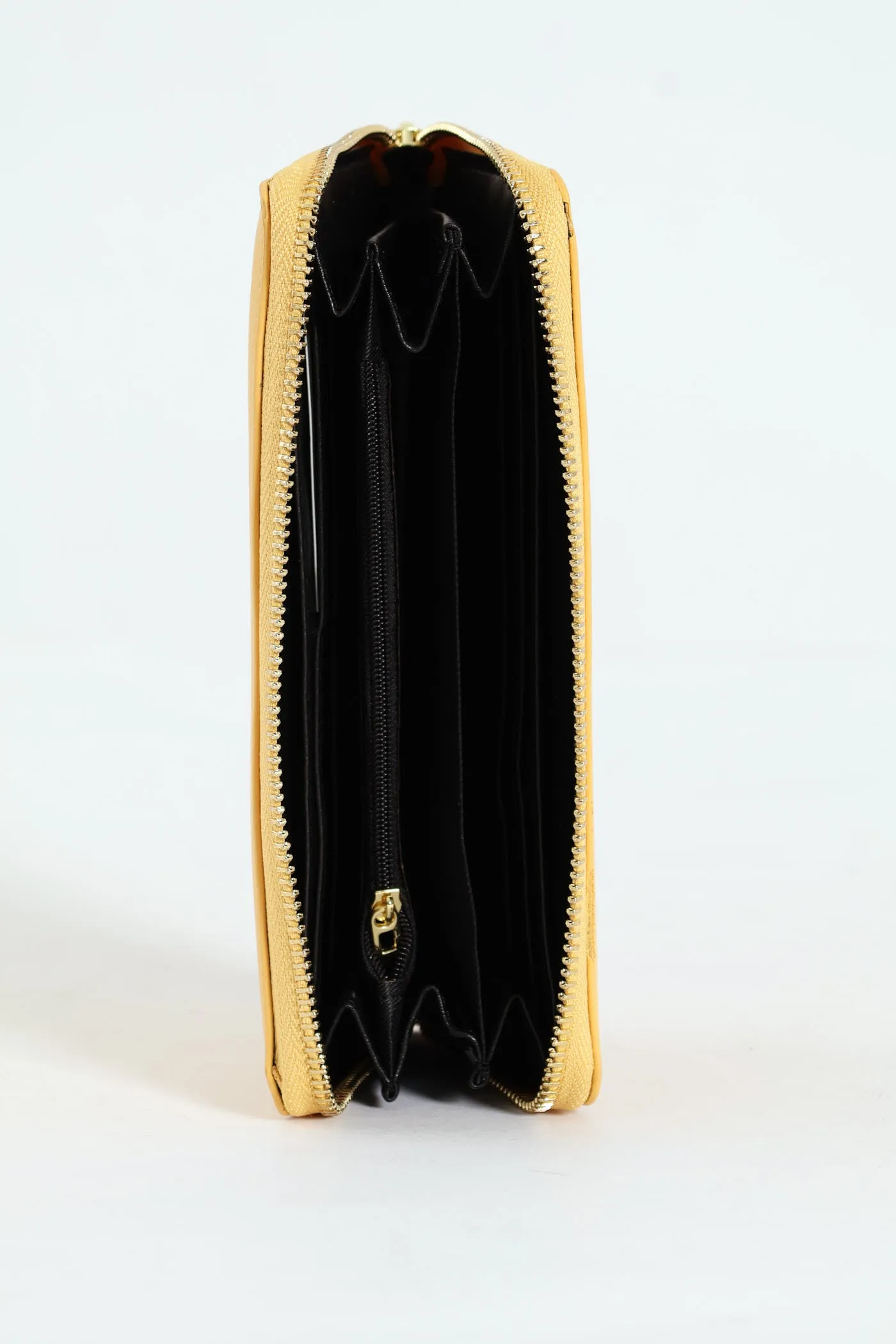 Meryl Smooth Zip Around Purse - Yellow