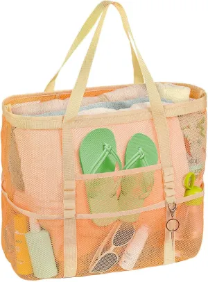 Mesh Beach Bag Vacation Essentials - Large Tote Pool Bag for Women Vacation Essentials Beach Accessories