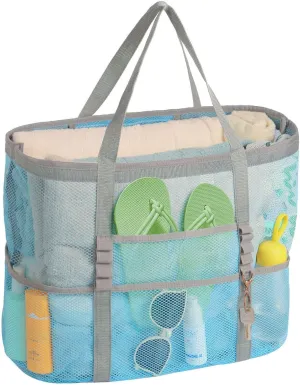 Mesh Beach Bag Vacation Essentials - Large Tote Pool Bag for Women Vacation Essentials Beach Accessories