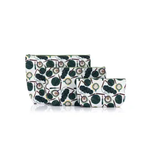 Mesh   Zip Collection | Coffee and Yarn Green Fabric Print