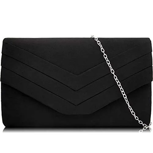 Milisente Suede Evening Clutch Bag