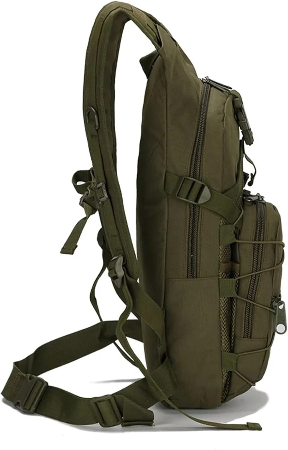 Military Molle Tactical Backpack,Outdoor Travel 15L Waterproof Oxford MOLLE Army Backpack, Breathable daypack Bag for Climbing Trekking Hiking Sports,Jungle camouflage