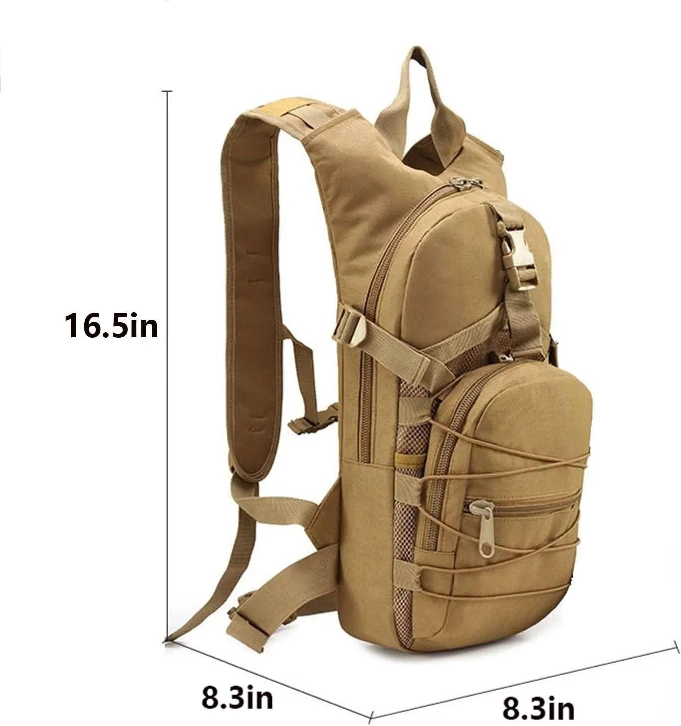 Military Molle Tactical Backpack,Outdoor Travel 15L Waterproof Oxford MOLLE Army Backpack, Breathable daypack Bag for Climbing Trekking Hiking Sports,Jungle camouflage