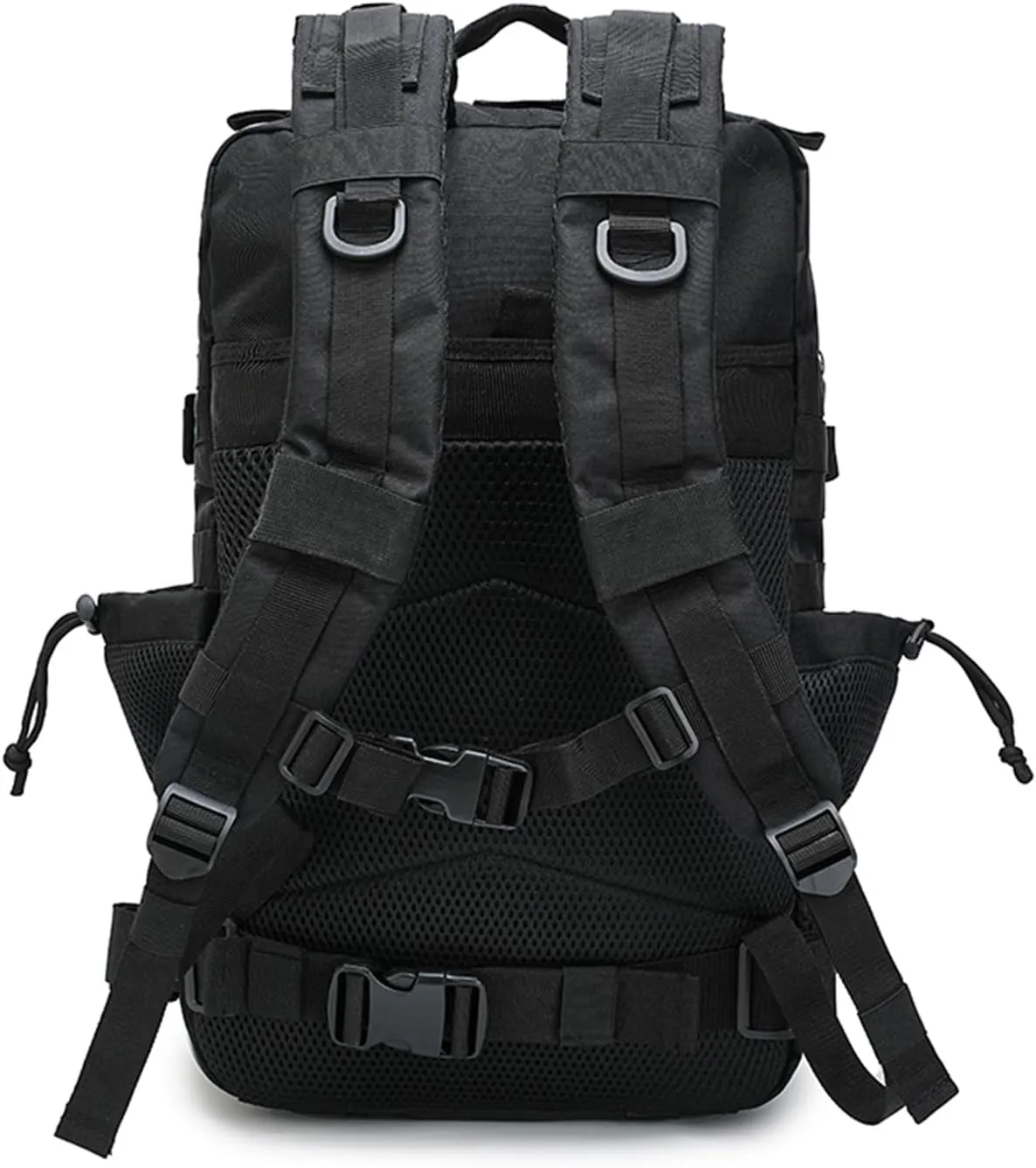 Military Tactical Backpack 45L Bug Out Bag Assault Pack Molle Daypack Hiking Gym Rucksack with Bottle Holder(Black)