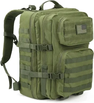 Military Tactical Backpack Large Army 3 Day Assault Pack Molle Bag Backpacks (ACU Camo) (Army Green)