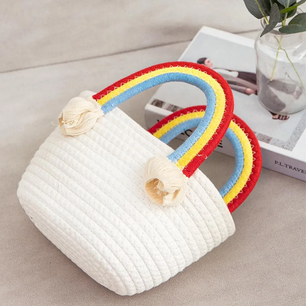 Mini Cross Body Bag Purses for Women Pinecone-Shaped Shoulder Bag Handmade Rattan Small Purse Hanging Ornaments