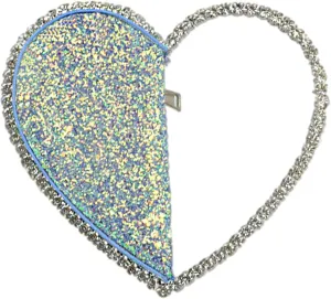 Mini Heart Round Shape Rhinestone Clutch Purse Bag Diamond Frame Glitter Bright Sequins Evening Handbag Wedding Party