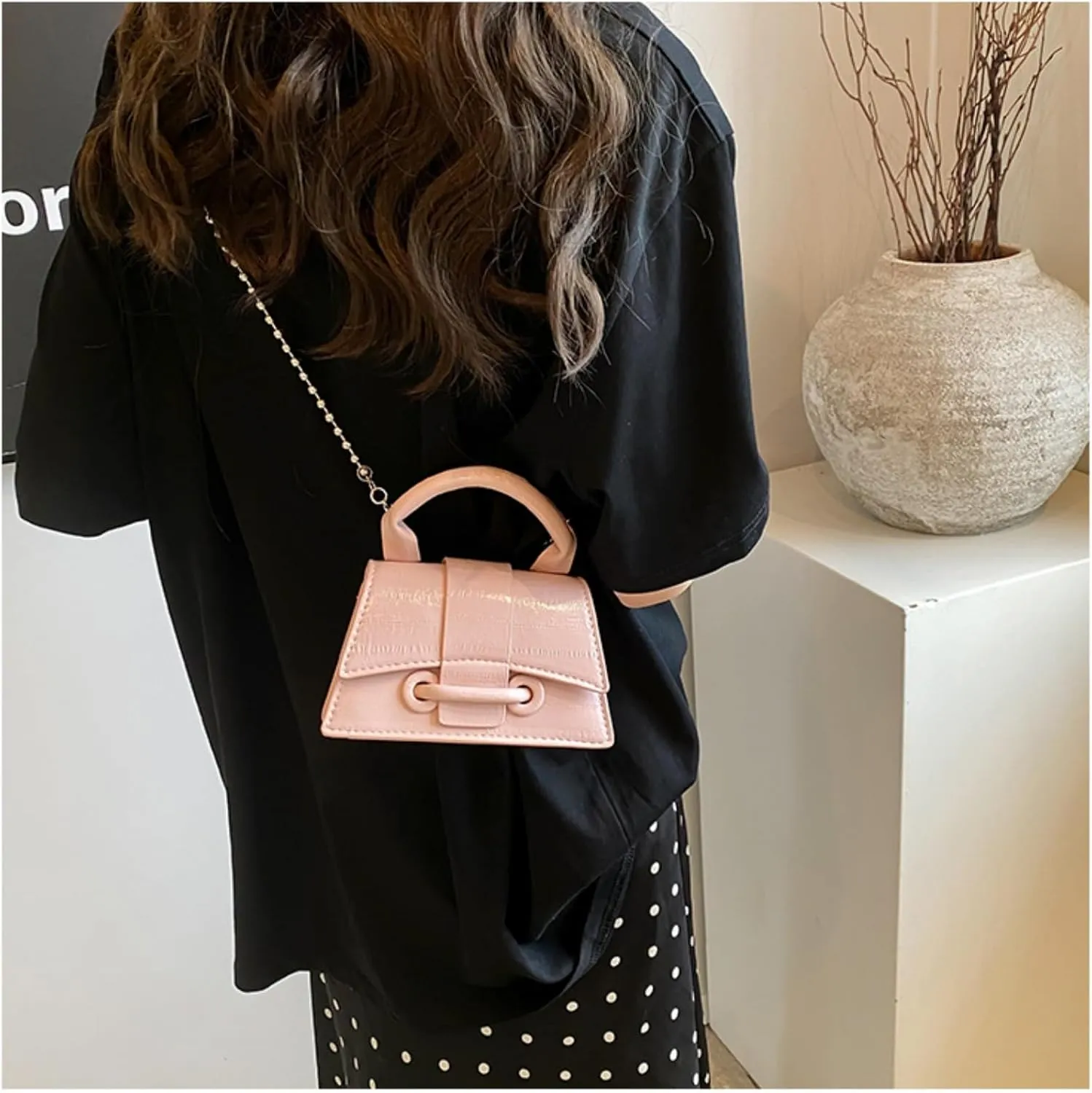 Mini Purses for Women, Y2K Top Handle Crossbody Bag Tiny Shoulder Handbag Stylish Party Prom Cocktail Clutch for Party