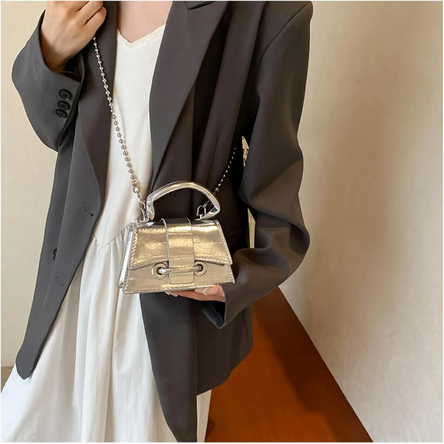 Mini Purses for Women, Y2K Top Handle Crossbody Bag Tiny Shoulder Handbag Stylish Party Prom Cocktail Clutch for Party